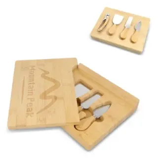 4pc Bamboo cheese  wine serving set - LT94495 (gadzety reklamowe)